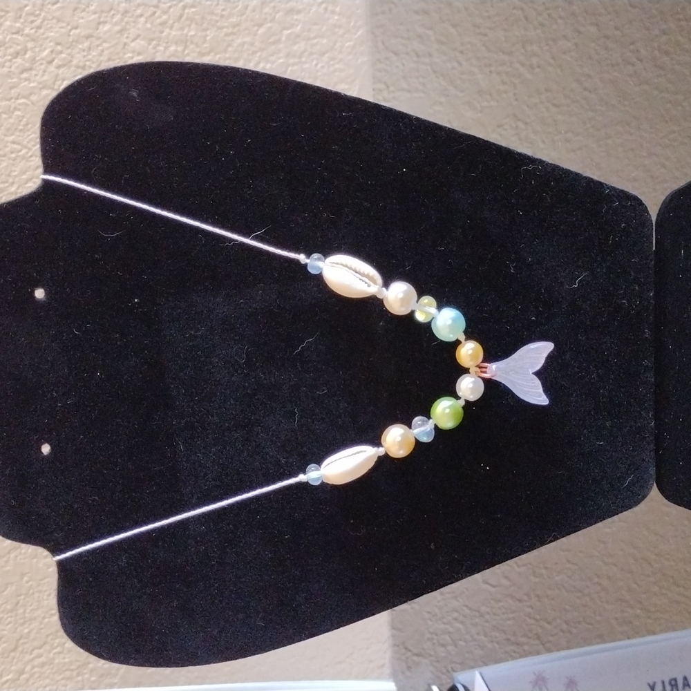 Mermaid bead and shell necklace